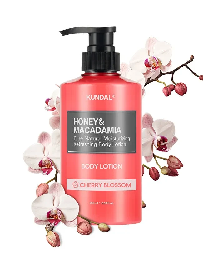 Kundal Honey & Macadamia Pure Body Lotion Cherry Blossom 500ml hydrating body lotion